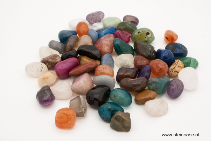 Bunte Mischung Trommelsteine Mini 100g